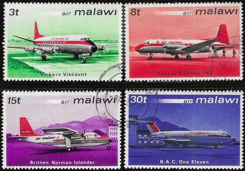 Malawi 1972 Air. Malawi Aircraft Set Fine Used