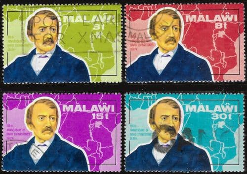 Malawi 1973 Livingstone and Map Set Fine Used