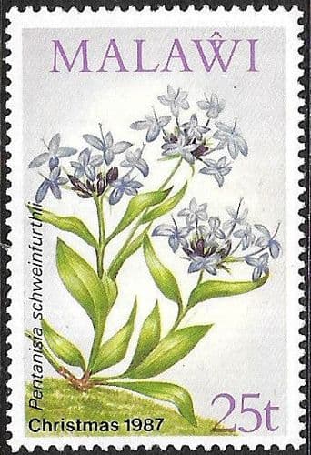 Malawi Stamps 1987 Christmas. Wild Flowers SG 777 Fine Mint