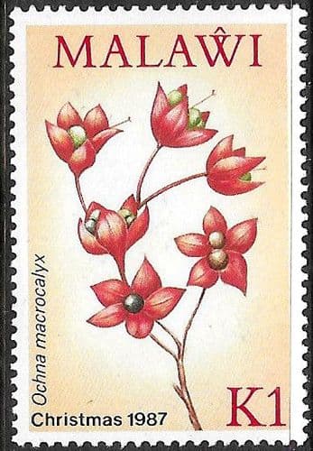 Malawi Stamps 1987 Christmas. Wild Flowers SG 779 Fine Mint