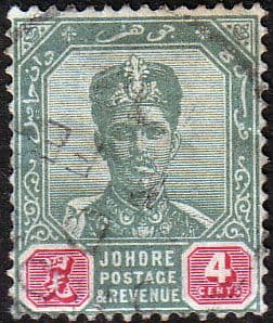 Malay State of Johore 1896 SG 42 Sultan Ibrahim Fine Used