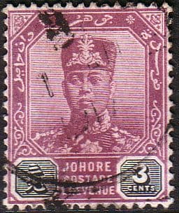 Malay State of Johore 1910 SG 80 Sultan Sir Ibrahim Fine Used