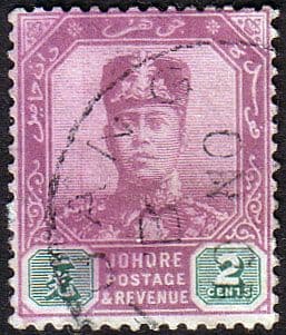 Malay State of Johore 1918 SG 89 Sultan Sir Ibrahim Fine Used