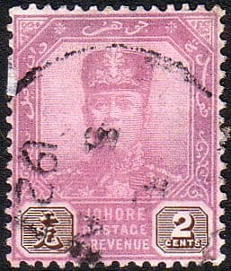Malay State of Johore 1922 SG 104 Sultan Sir Ibrahim Fine Used