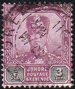 Malay State of Johore 1922 SG 107 Sultan Sir Ibrahim Fine Used