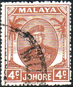 Malay State of Johore 1949 SG 136 Sultan Sir Ibrhim Fine Used