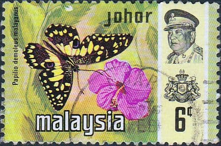 Malay State of Johore 1971 Butterflies SG 178 Fine Used