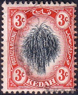 Malay State of Kedah 1912 SG 2 Sheaf of Rice Fine Used