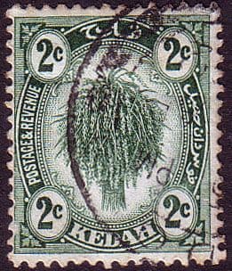 Malay State of Kedah 1919 SG 18 Sheaf of Rice Fine Used