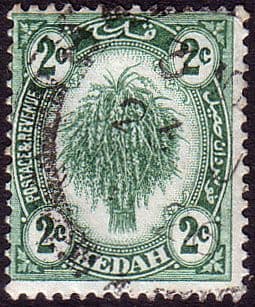 Malay State of Kedah 1921 SG 27 Sheaf of Rice Fine Used
