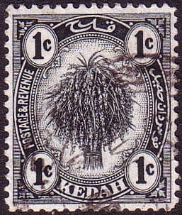 Malay State of Kedah 1922 SG 52 Sheaf of Rice Fine Used