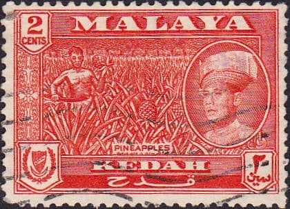 Malay State of Kedah 1959 SG 105 Pineapples Fine Used