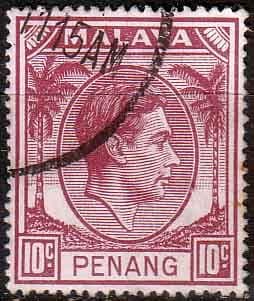 Malay State of Penang 1949 SG 11 King George VI Head Fine Used