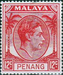 Malay State of Penang 1949 SG 12 King George VI Head Fine Mint