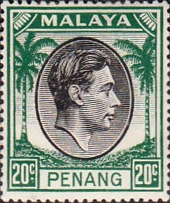 Malay State of Penang 1949 SG 14 King George VI Head Fine Mint