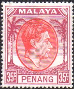 Malay State of Penang 1949 SG 17 King George VI Head Fine Mint