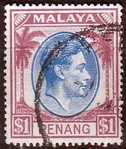 Malay State of Penang 1949 SG 20 King George VI Head Fine Used