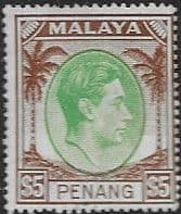 Malay State of Penang 1949 SG 22 King George VI Head Fine Mint