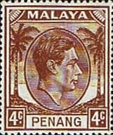 Malay State of Penang 1949 SG  6 King George VI Head Fine Mint