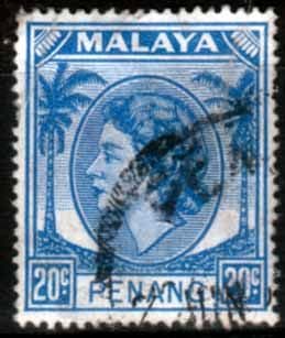 Malay State of Penang 1954 SG 36 Queen Elizabeth II Head Fine Used