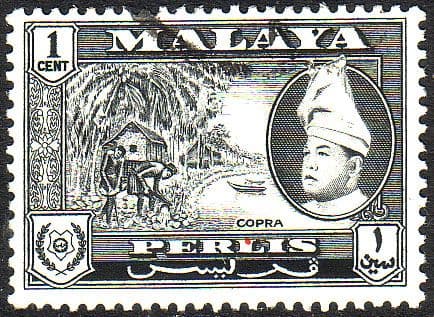 Malay State of Perlis 1957 SG 29 Copra Fine Used