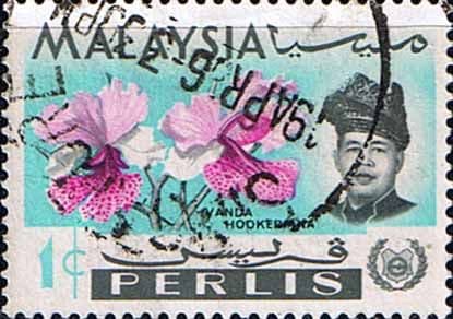 Malay State of Perlis 1965 Flowers Orchids SG41 Fine Used