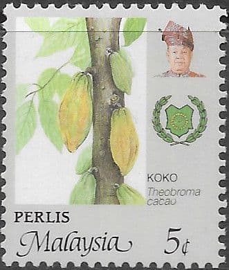 Malay State of Perlis 1986 Coffee SG 75 Fine Mint