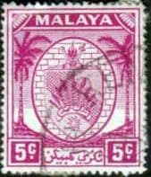 Malaya Negri Sembilan 1949 Coat of Arms SG 46 Fine Used