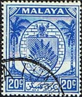 Malaya Negri Sembilan 1949 Coat of Arms SG 54 Fine Used