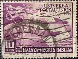 Malaya Negri Sembilan 1949 Universal Postal Union SG 63 Fine Used