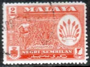 Malaya Negri Sembilan 1957 SG 69 Pineapples Fine Used