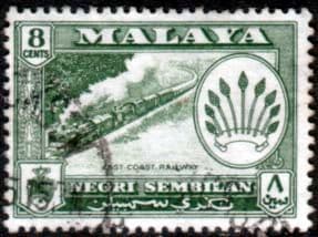 Malaya Negri Sembilan 1957 SG 72 Train Fine Used