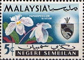 Malaya Negri Sembilan 1965 Orchids SG 83 Fine Mint
