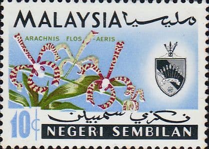 Malaya Negri Sembilan 1965 Orchids SG 85 Fine Mint