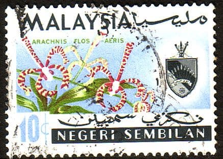 Malaya Negri Sembilan 1965 Orchids SG 85 Fine Mint