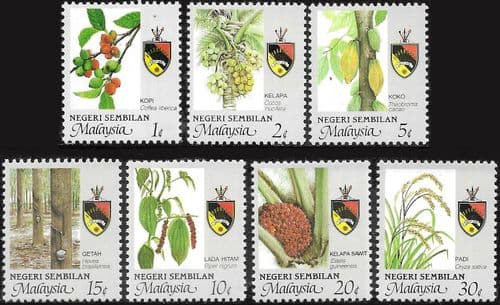 Malaya Negri Sembilan 1986 Agricultural Products of Malaysia Set Fine Mint