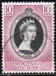Malaya Perak Queen Elizabeth II 1953 Coronation Fine Used