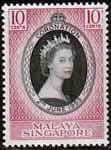 Malaya Singapore Queen Elizabeth II 1953 Coronation Fine Mint