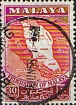 Malayan Federation 1957 Map of the Federation SG 4 Fine Used