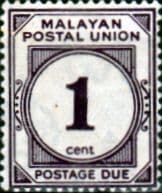 Malayan Postal Union 1936 SG D1 Post Due Fine Mint