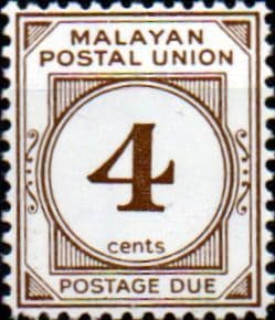 Malayan Postal Union 1964 Post Due SG D25 Fine Used