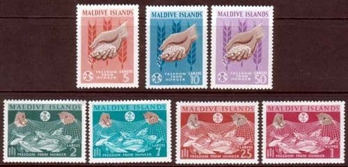 Maldive Islands 1963 Freedom From Hunger Set Fine Mint