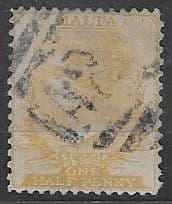 Malta 1863 Queen Victoria SG 17 Good Used