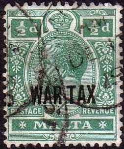 Malta 1917 King George V War Tax SG 92 Fine Used