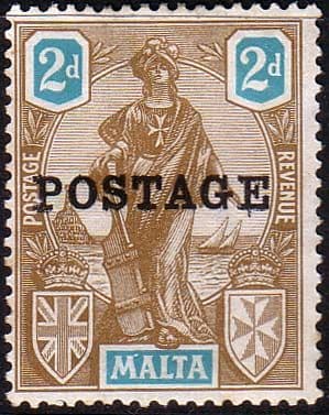 Malta 1926 Britannia Overprinted Postage SG 147 Fine Mint