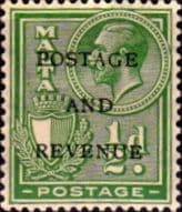 Malta 1928 Postage and Revenue Overprint SG 175 Fine Mint