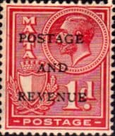 Malta 1928 Postage and Revenue Overprint SG 176 Fine Mint