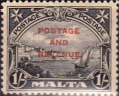 Malta 1928 Postage and Revenue Overprint SG 186 Fine Mint