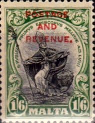 Malta 1928 Postage and Revenue Overprint SG 187 Fine Mint