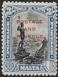 Malta 1928 Postage and Revenue Overprint SG 190 Fine Mint